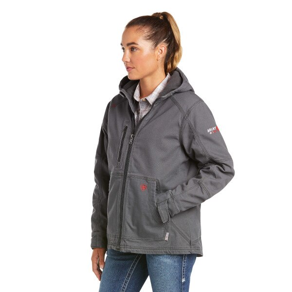 Women's Ariat FR DuraLight Stretch Canvas Jacket in Iron Gray